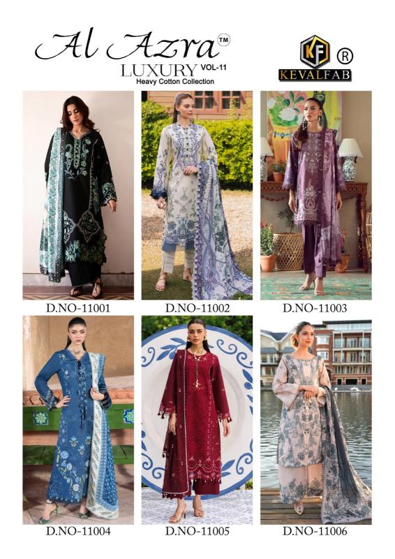Keval fab Al azara vol 11 dress material wholesale online shopping